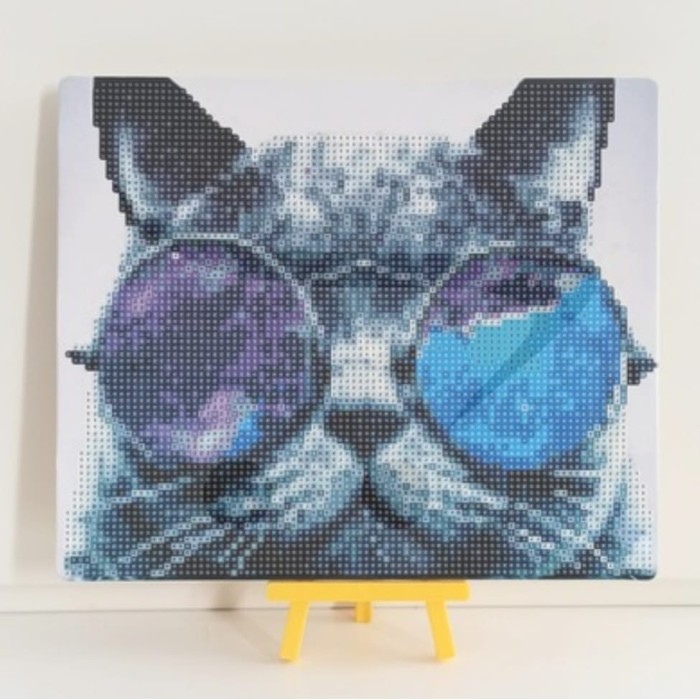 Pintura diamante gatinho  de Óculos